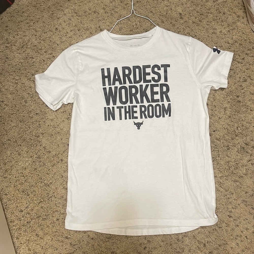 under armor white T shirt